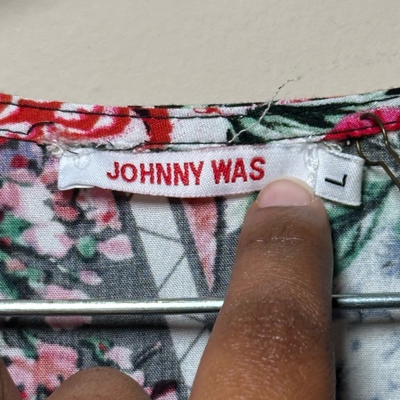 Johnny Was Artsy Floral Long Sleeve High Low Art To Wear Boho Dress Size Large - Picture 4 of 16